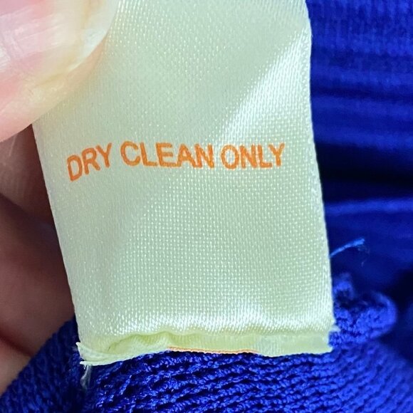 Torn by Ronny Kobo Exclusive Rib Detail Dress Royal Blue Size XS Sheath Stretch - Picture 7 of 9